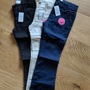 Girls stretch fabric uniform pants